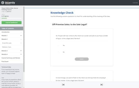 TABC Online Course Screenshot